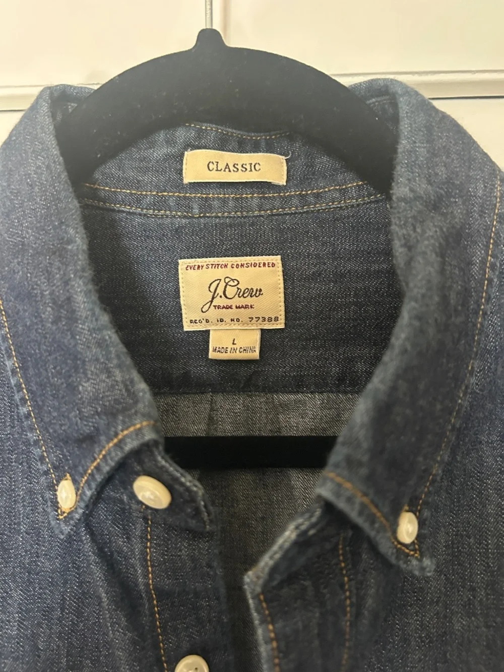 J Crew Men's Denim Button Up